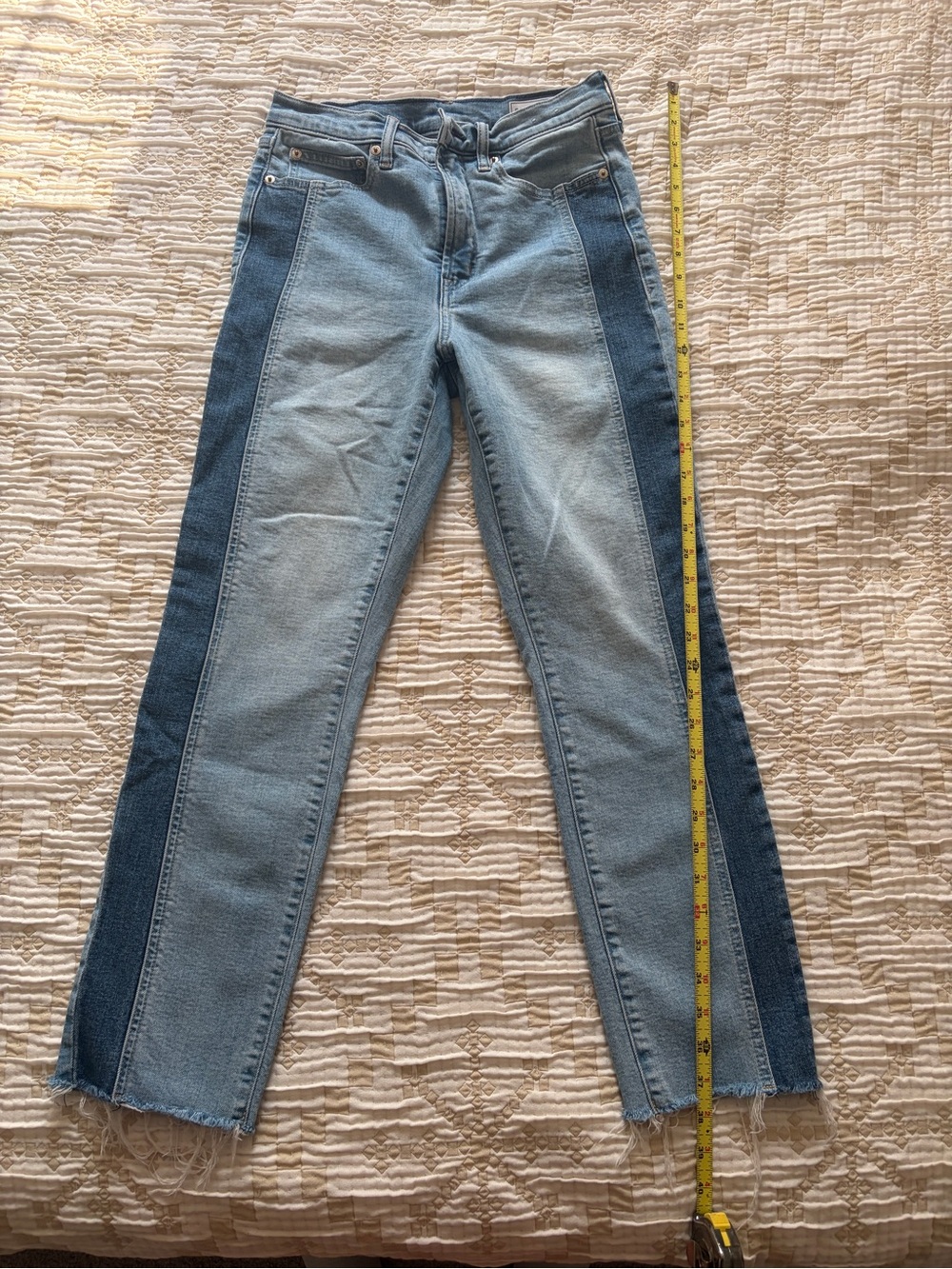 GAP Two-Tone Blue Vintage Slim High Rise Jeans
